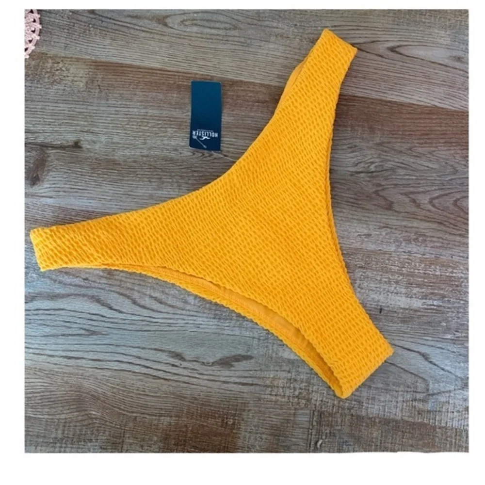 Hollister Smocked High-Leg Swim Bikini Bottom